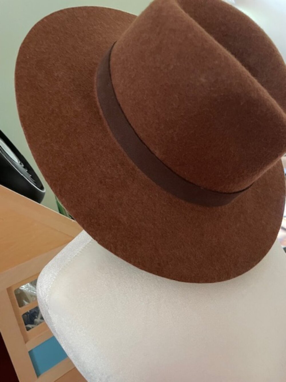 NWOT Banana Republic Brown Felt Hat with brim- adjustable- never worn